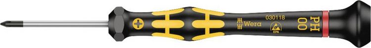 Produktbild: Wera 1550 PH Kraftform Micro 05030118001 ESD Kreuzschlitz-Schraubendreher PH 00 Klingenl&auml;nge: 40 mm