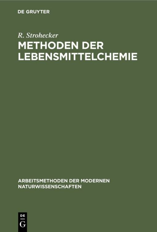 Produktbild: Methoden der Lebensmittelchemie
