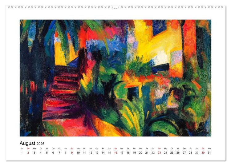 Produktbild: Expressionistisch durchs Jahr (hochwertiger Premium Wandkalender 2026 DIN A2 quer), Kunstdruck in Hochglanz