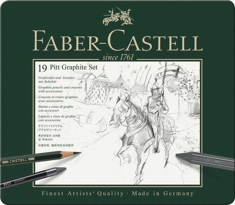 Produktbild: Faber-Castell Pitt Graphite medium Set 19er Metalletui