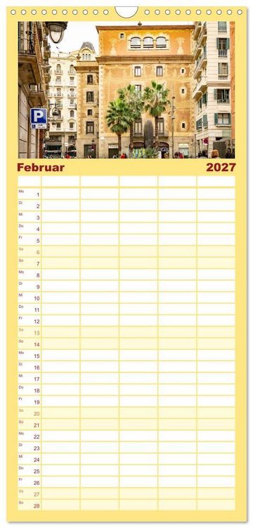 Produktbild: Familienplaner 2027 - Barcelona - Stadt der Kunstwerke und Architektur mit 5 Spalten (Wandkalender, 21 x 45 cm) CALVENDO