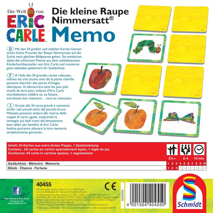 Produktbild: Die kleine Raupe Nimmersatt - Memo
