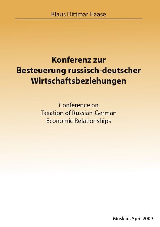 Produktbild: Konferenz zur Besteuerung russisch-deutscher Wirtschaftsbeziehungen