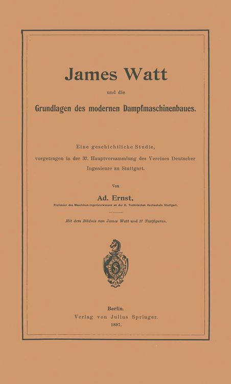 Produktbild: James Watt und die Grundlagen des modernen Dampfmaschinenbaues