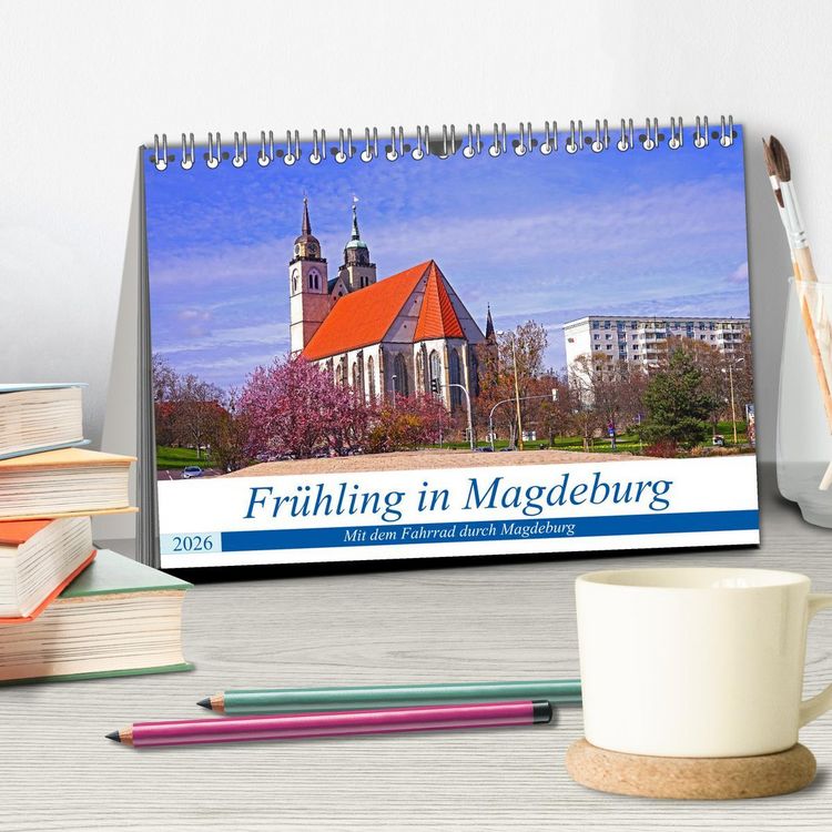 Produktbild: Fr&uuml;hling in Magdeburg (Tischkalender 2026 DIN A5 quer), CALVENDO Monatskalender