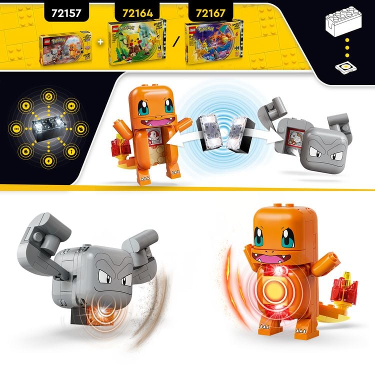 Produktbild: LEGO Pok&eacute;mon SMART Play: Glumandas und Kleinsteins H&ouml;hlenduell kompatibles Set 72157