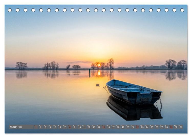 Produktbild: Naturlandschaft Elbe - Im Wechsel der Jahreszeiten (Tischkalender 2026 DIN A5 quer), CALVENDO Monatskalender