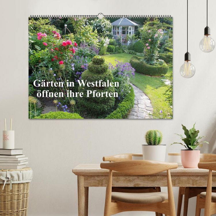 Produktbild: G&auml;rten in Westfalen &ouml;ffnen ihre Pforten (Wandkalender 2026 DIN A2 quer), CALVENDO Monatskalender
