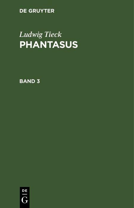 Produktbild: Ludwig Tieck: Phantasus. Band 3