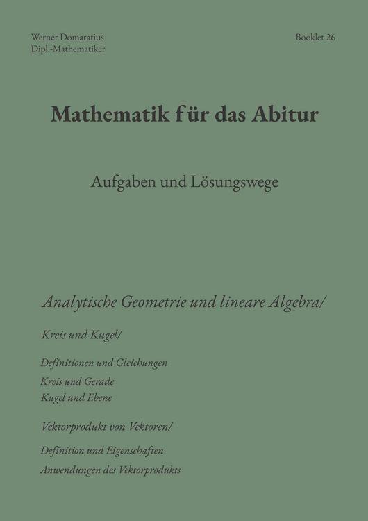 Produktbild: Mathematik f&uuml;r das Abitur