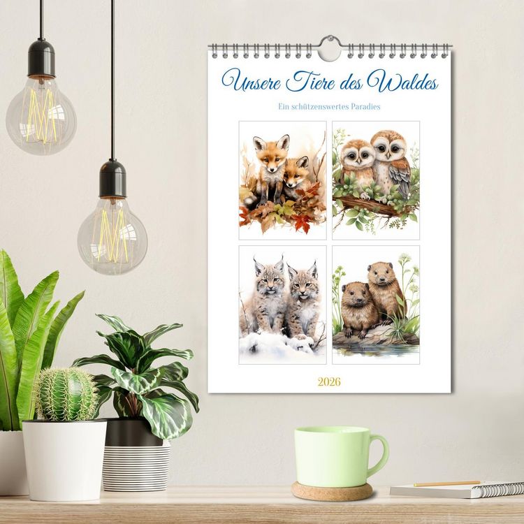 Produktbild: Unsere Tiere des Waldes (Wandkalender 2026 DIN A4 hoch), CALVENDO Monatskalender