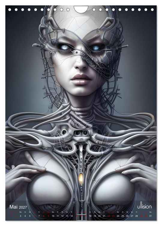 Produktbild: Biomechanic Portrait - Sch&ouml;nheit zwischen Mensch und Maschine (Wandkalender 2027 DIN A4 hoch), CALVENDO Monatskalender