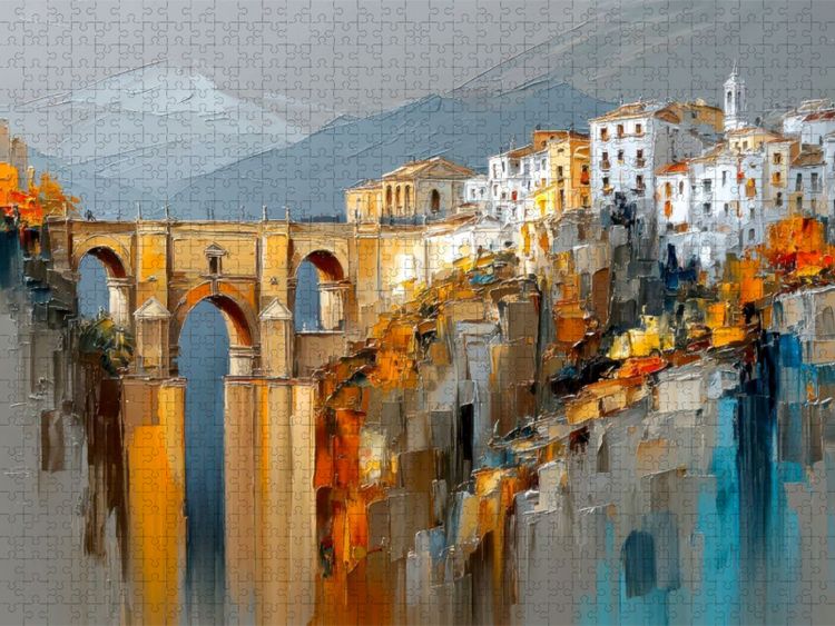 Produktbild: CALVENDO Puzzle Ronda - Puente Nuevo | 1000 Teile Lege-Gr&ouml;&szlig;e 64x48cm Foto-Puzzle f&uuml;r gl&uuml;ckliche Stunden
