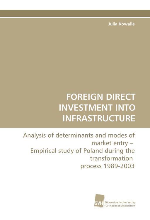 Produktbild: Foreign Direct Investment Into Infrastructure