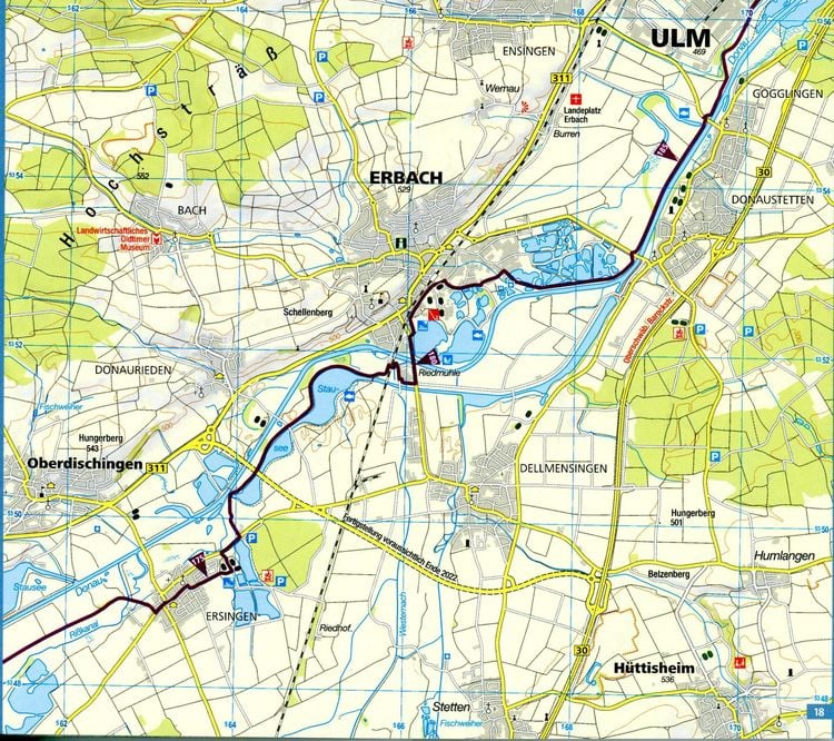 Produktbild: KOMPASS Fahrrad-Tourenkarte Donauradweg 1, von Donaueschingen nach Passau 1:50.000