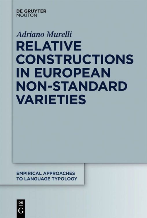 Produktbild: Relative Constructions in European Non-Standard Varieties