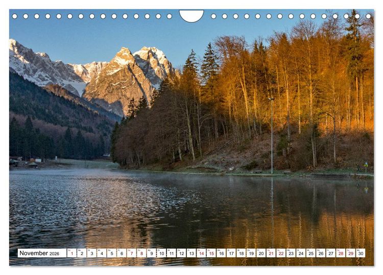 Produktbild: Rund um den Riessersee (Wandkalender 2026 DIN A4 quer), CALVENDO Monatskalender