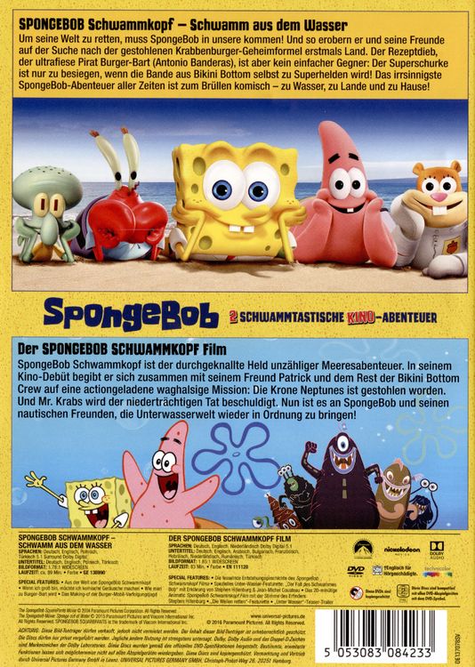 Produktbild: SpongeBob Schwammkopf - Der Film & Schwamm aus dem Wasser [2 DVDs]