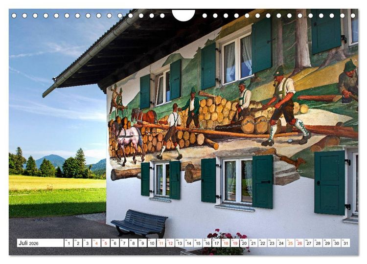 Produktbild: Oberbayerische L&uuml;ftlmalerei (Wandkalender 2026 DIN A4 quer), CALVENDO Monatskalender