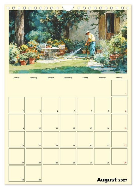 Produktbild: M&auml;nner im Garten. Entspannte Augenblicke im Gr&uuml;nen (Wandkalender 2027 DIN A4 hoch), CALVENDO Monatskalender