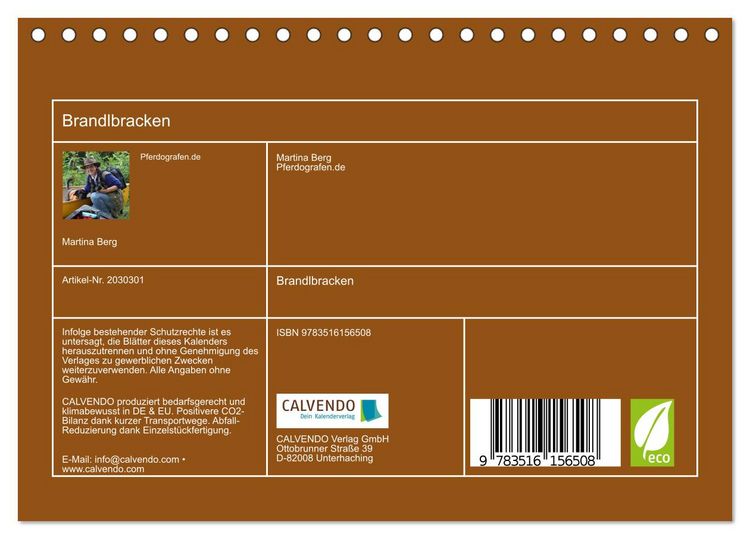 Produktbild: Brandlbracken (Tischkalender 2026 DIN A5 quer), CALVENDO Monatskalender