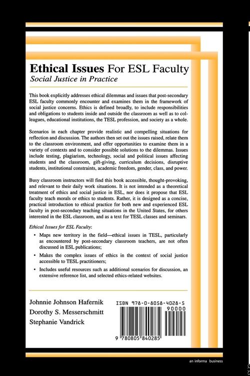 Produktbild: Ethical Issues for Esl Faculty
