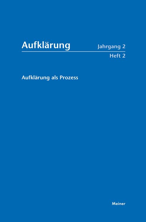 Produktbild: Aufkl&auml;rung, Band 2/2: Aufkl&auml;rung als Prozess