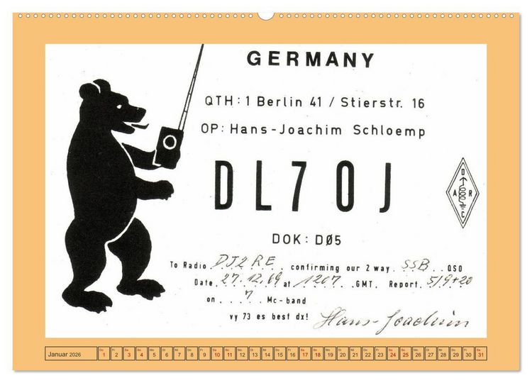 Produktbild: Amateurfunk in West-Berlin (hochwertiger Premium Wandkalender 2026 DIN A2 quer), Kunstdruck in Hochglanz