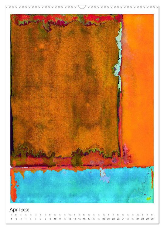 Produktbild: Ein leuchtendes Jahr: Abstrakte Kunst von Inga Pint (Wandkalender 2026 DIN A2 hoch), CALVENDO Monatskalender