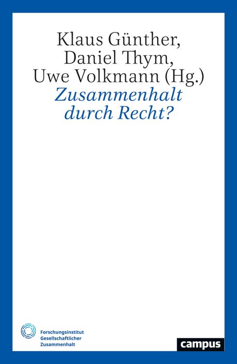 Produktbild: Zusammenhalt durch Recht?