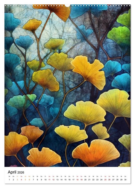 Produktbild: Ginkgo Biloba Sch&ouml;nheit (Wandkalender 2026 DIN A2 hoch), CALVENDO Monatskalender