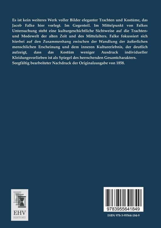 Produktbild: Die deutsche Trachten- und Modewelt: Die alte Zeit und das Mittelalter
