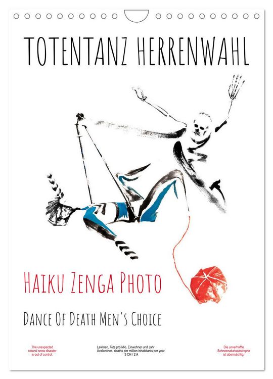 Produktbild: TOTENTANZ HERRENWAHL Haiku Zenga Photo DANCE OF DEATH MEN'S CHOICE (Wandkalender 2026 DIN A4 hoch), CALVENDO Monatskalender
