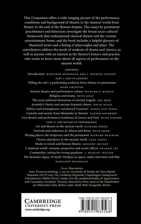 Produktbild: The Cambridge Companion to Greek and Roman Theatre