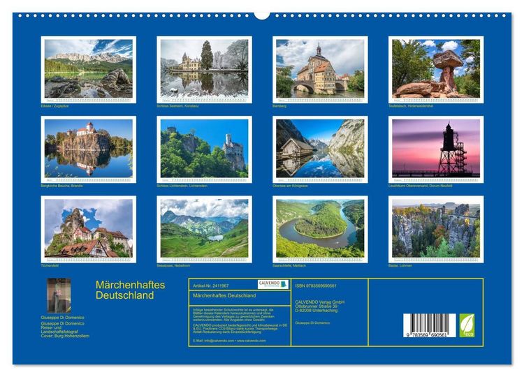 Produktbild: M&auml;rchenhaftes Deutschland (hochwertiger Premium Wandkalender 2027 DIN A2 quer), Kunstdruck in Hochglanz