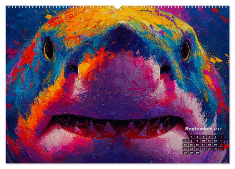 Produktbild: Tiere im Portr&auml;t - Aquarell Tierkalender f&uuml;r die ganze Familie (Wandkalender 2026 DIN A2 quer), CALVENDO Monatskalender