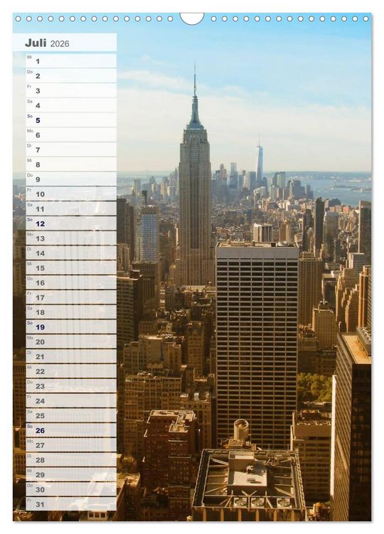 Produktbild: New York - Manhattan (Wandkalender 2026 DIN A3 hoch), CALVENDO Monatskalender