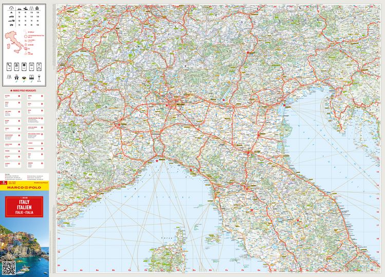 Produktbild: MARCO POLO Reisekarte Italien 1:850.000