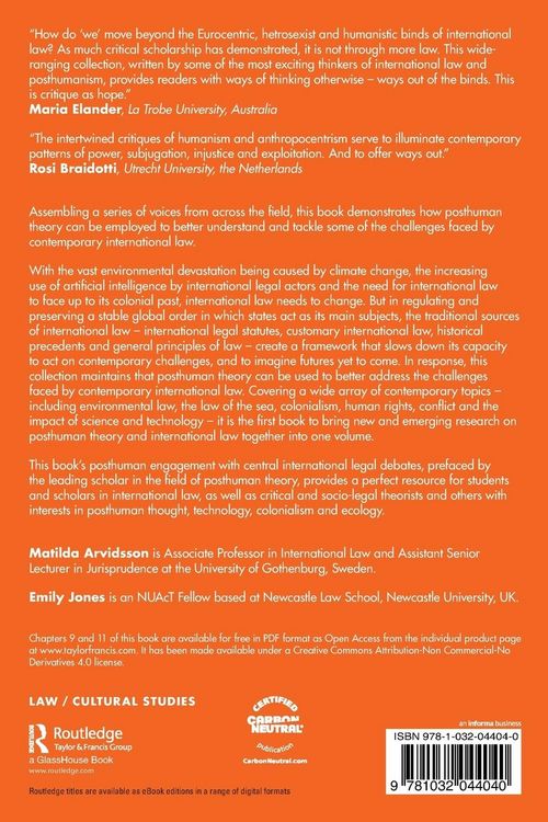 Produktbild: International Law and Posthuman Theory