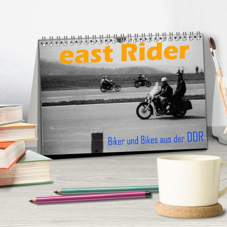 Produktbild: east Rider - Biker und Bikes aus der DDR (Tischkalender 2026 DIN A5 quer), CALVENDO Monatskalender