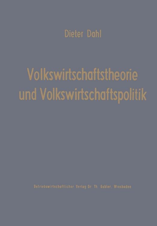 Produktbild: Volkswirtschaftstheorie und Volkswirtschaftspolitik