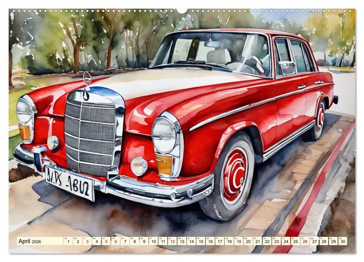 Produktbild: Oldtimer - Kultmodelle aus den 1960er Jahren (Wandkalender 2026 DIN A2 quer), CALVENDO Monatskalender