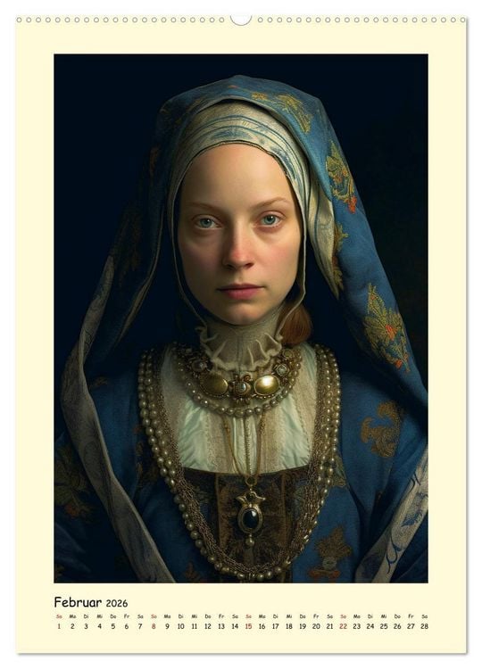 Produktbild: Mittelalter Portraits. Inspiriert vom K&ouml;nigshaus der Tudors (Wandkalender 2026 DIN A2 hoch), CALVENDO Monatskalender