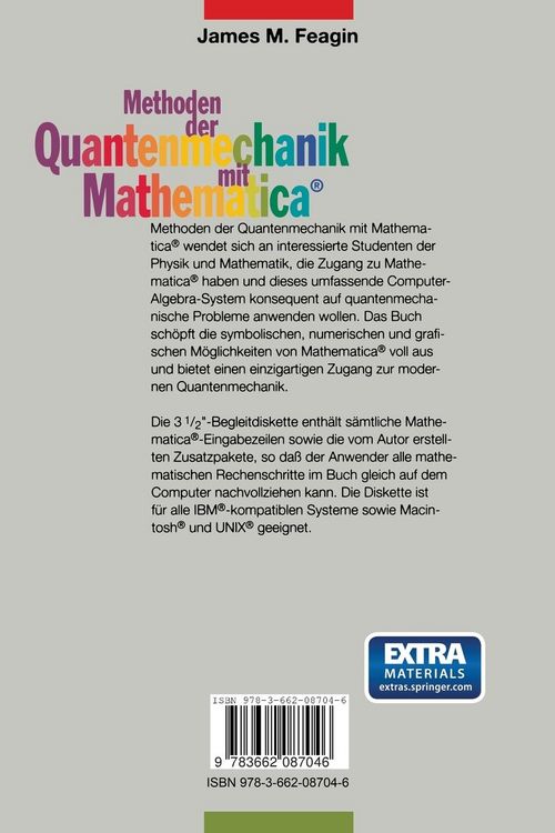 Produktbild: Methoden der Quantenmechanik mit Mathematica&reg;