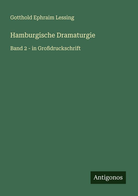 Produktbild: Hamburgische Dramaturgie