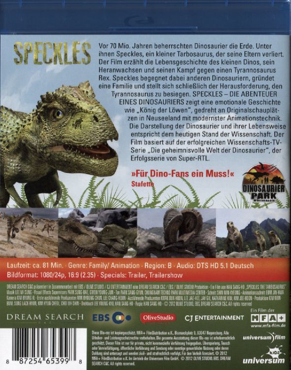 Produktbild: Speckles - Die Abenteuer eines Dinosauriers