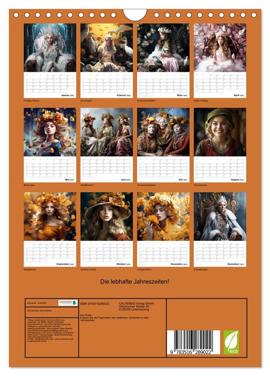 Produktbild: Die lebhafte Jahreszeiten! (Wandkalender 2026 DIN A4 hoch), CALVENDO Monatskalender