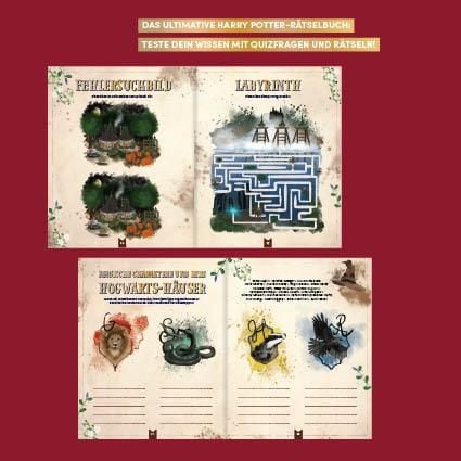 Produktbild: Das inoffizielle R&auml;tselbuch f&uuml;r Potter-Fans. &Uuml;ber 100 Quizfragen, Bilderr&auml;tsel, Labyrinthe und mehr zu den bekannten B&uuml;chern und Filmen