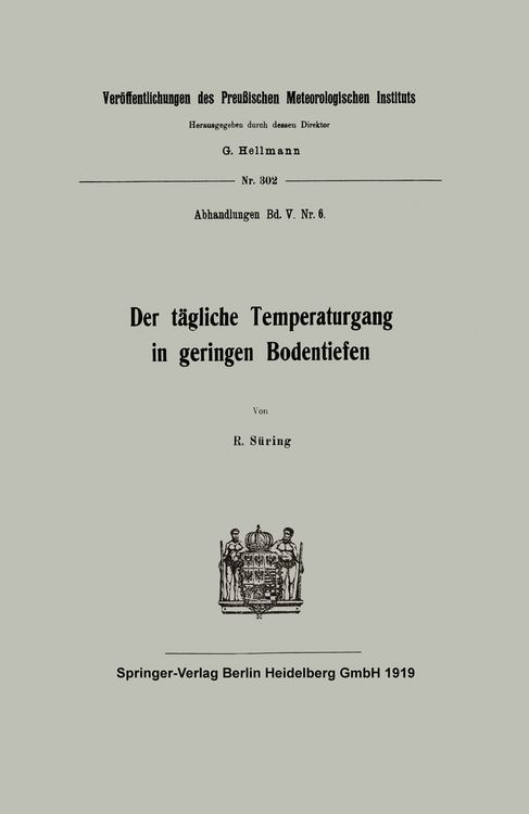 Produktbild: Der t&auml;gliche Temperaturgang in geringen Bodentiefen