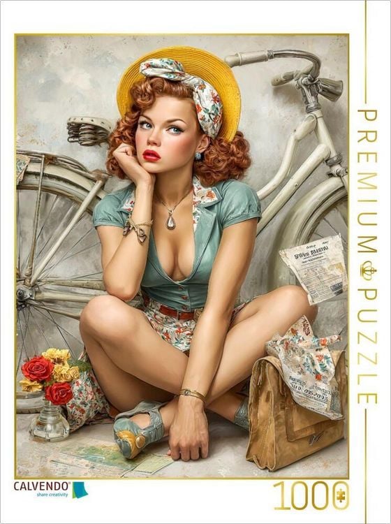 Produktbild: CALVENDO Puzzle Soll ich mit dem Fahrrad oder soll ich nicht | 1000 Teile Lege-Gr&ouml;&szlig;e 64x48cm Foto-Puzzle f&uuml;r gl&uuml;ckliche Stunden
